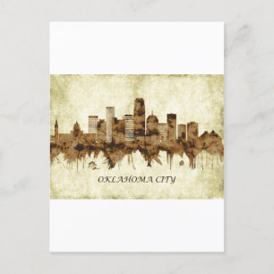 Oklahoma City Oklahoma Cityscape Helg Vykort