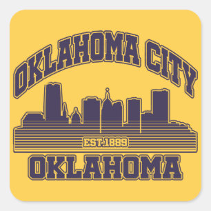 Oklahoma City,Oklahoma Fyrkantigt Klistermärke