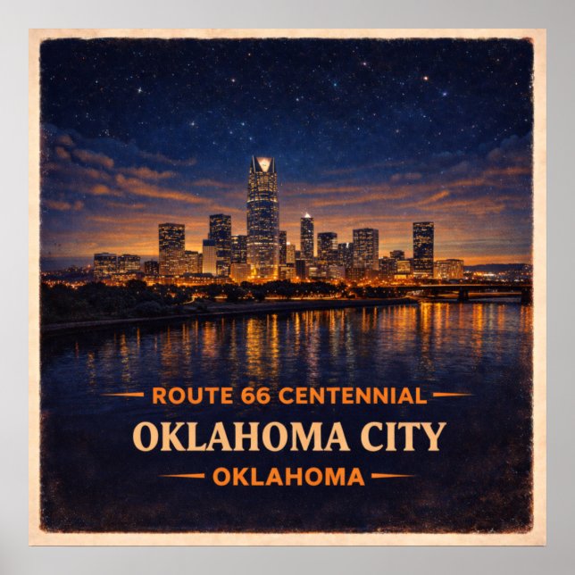 Oklahoma City Oklahoma hundraårsjubileum Poster (Framsidan)