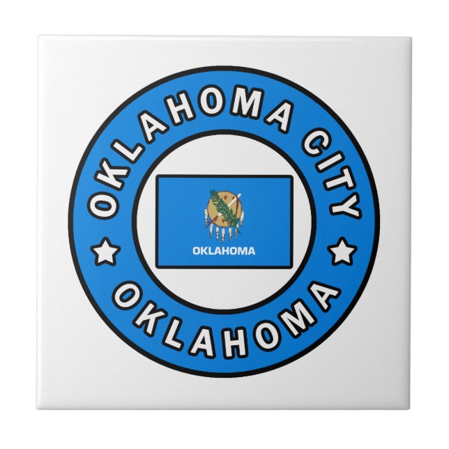 Oklahoma City Oklahoma Kakelplatta (Framsidan)