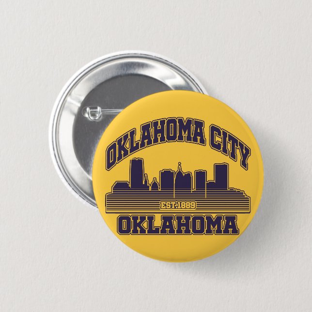 Oklahoma City,Oklahoma Knapp (Framsida & baksida)