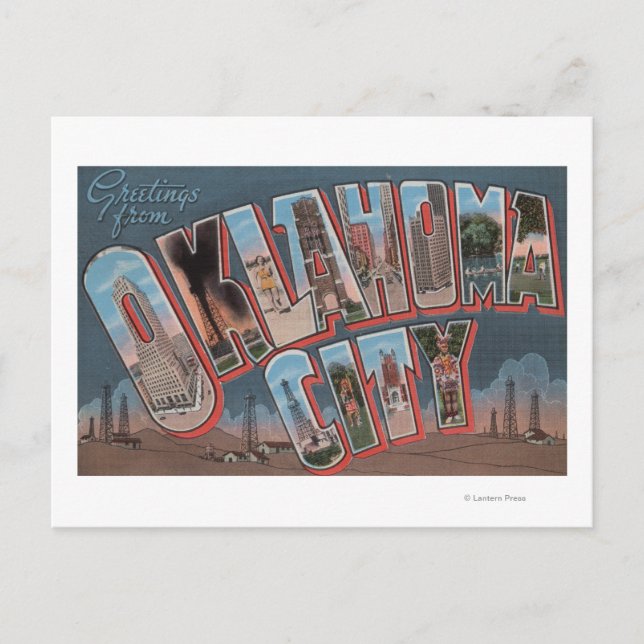 Oklahoma City, Oklahoma (Oil Fält) Vykort (Framsida)