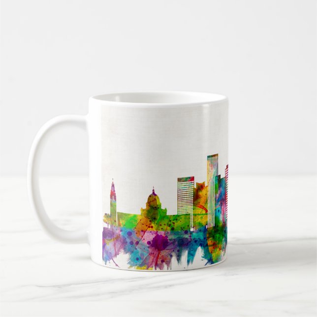 Oklahoma City Oklahoma Skyline Kaffemugg (Vänster)