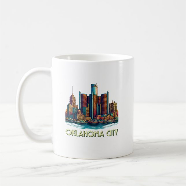 Oklahoma City Oklahoma USA Kaffemugg (Vänster)