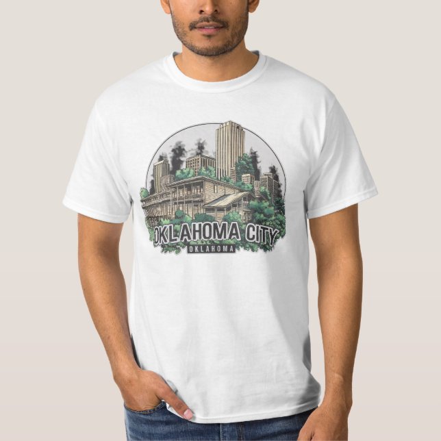 Oklahoma City Oklahoma USA T Shirt (Framsida)