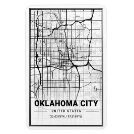 Oklahoma City Oklahoma USA Travel City Karta Poste Magnet