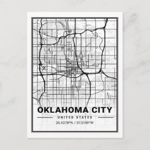 Oklahoma City Oklahoma USA Travel City Karta Vykort