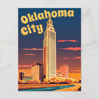 Oklahoma City, Oklahomafloden passerar staden Vykort