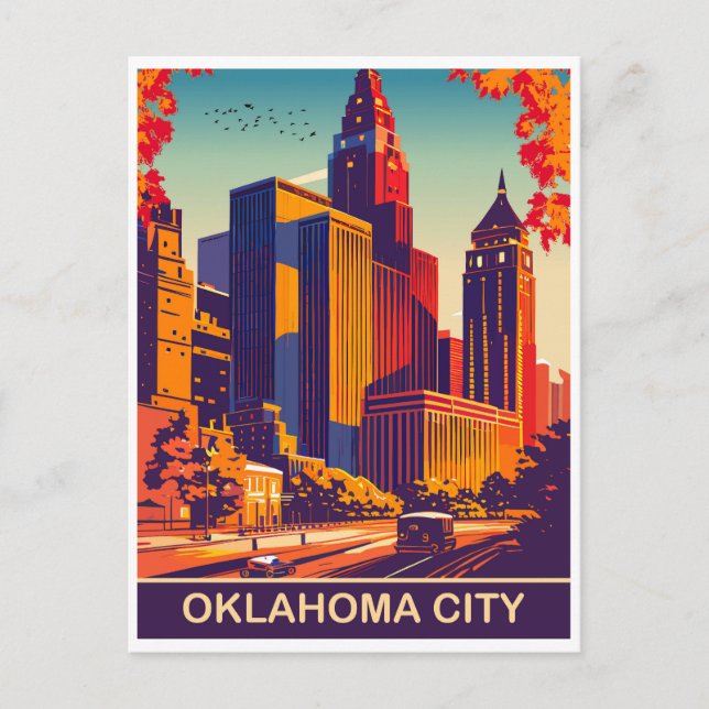 Oklahoma City på hösten, Resa Vykort (Framsida)