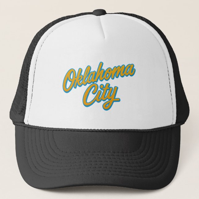 Oklahoma City Script - Pridet Retro OKC Keps (Framsida)