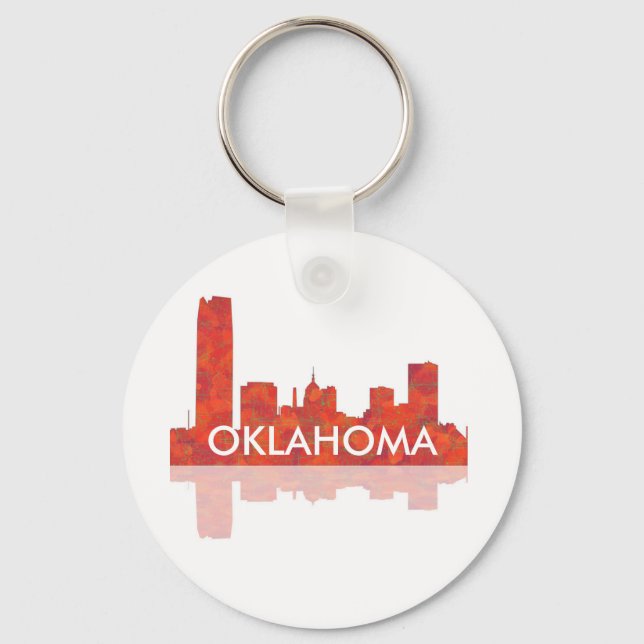 OKLAHOMA CITY SKYLINE - Keychain Nyckelring (Framsida)