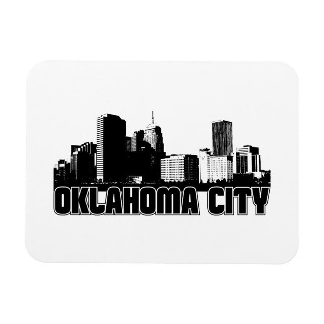 Oklahoma City Skyline Magnet (Horisontell)