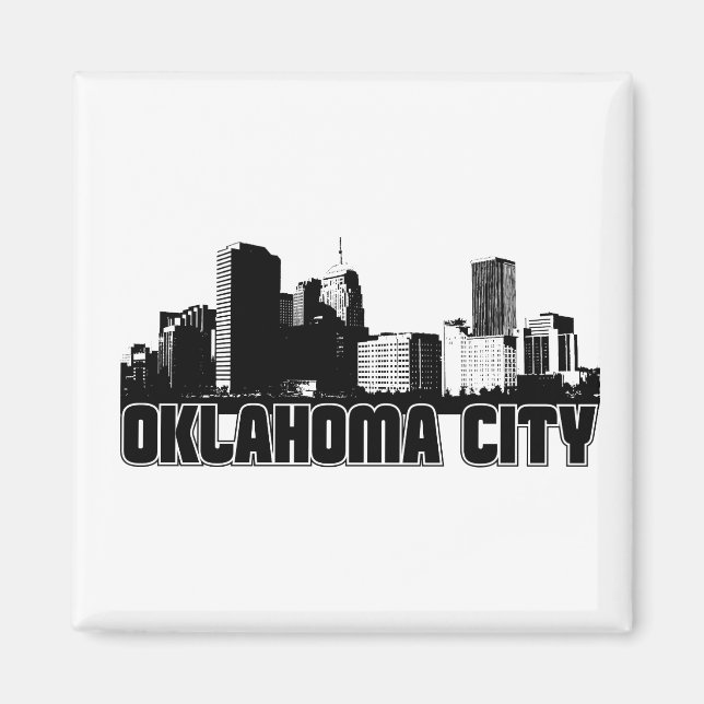 Oklahoma City Skyline Magnet (Framsidan)