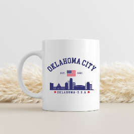 Oklahoma City Skyline – Stars & Stripes Kaffemugg