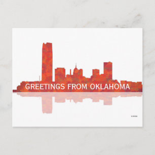 OKLAHOMA CITY SKYLINE - vykort