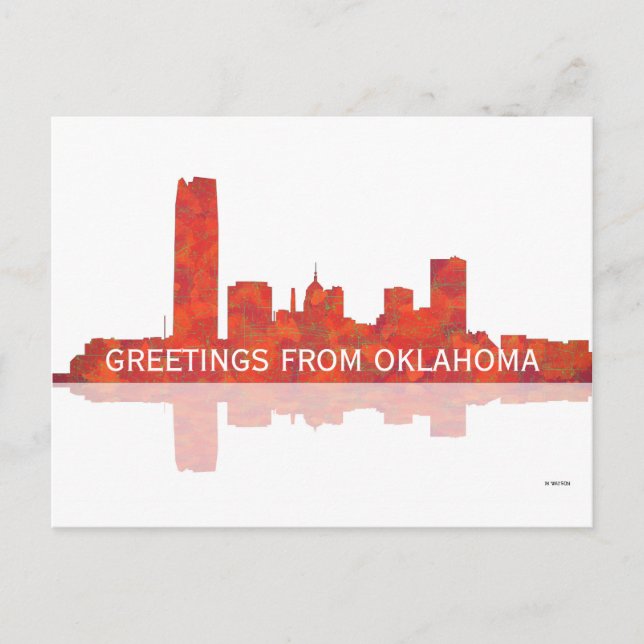 OKLAHOMA CITY SKYLINE - vykort (Framsida)