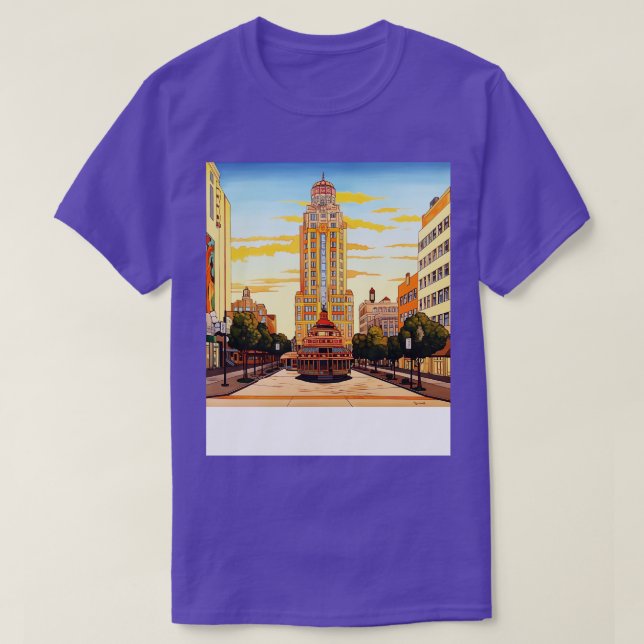 Oklahoma City teckning T Shirt (Design framsida)