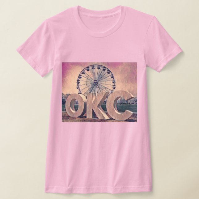 Oklahoma City Wheeler District Art T Shirt (Laydown)
