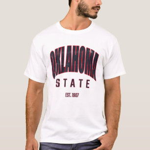 OKLAHOMA Classic Retro Vintage 90S Stil - Grått T Shirt
