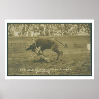 Oklahoma Culy-bulldoggning. Poster