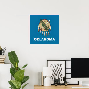 Oklahoma delstatsflagga poster