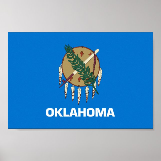 Oklahoma delstatsflagga poster (Framsidan)
