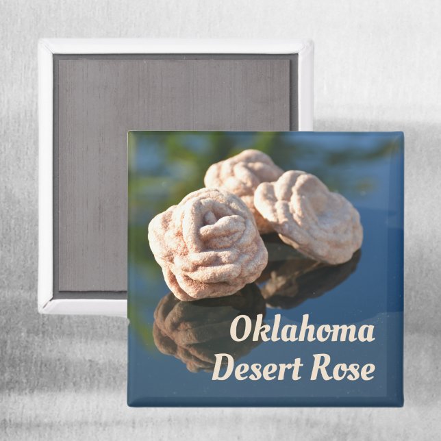 Oklahoma Desert Rose Sand Kvartssten Magnet (Skapare uppladdad)