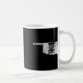 Oklahoma Discgolf Delstat Med Korg Distressed Graf Kaffemugg