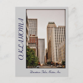 Oklahoma, Downtown Tulsa, Boston Ave Vykort