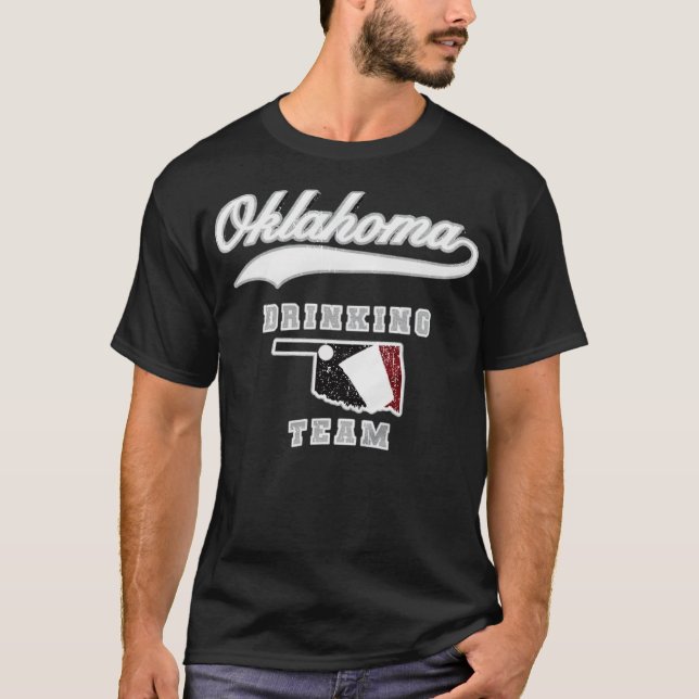 Oklahoma Drinking Team T Shirt (Framsida)