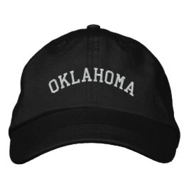 Oklahoma Embroderade justerbara sockelsvart Broderad Keps