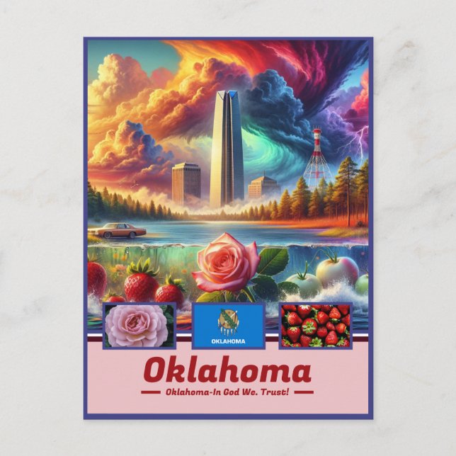 Oklahoma Essence Landmarks & Nature Vykort (Framsida)