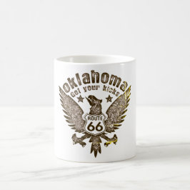 Oklahoma Få dina ruscher på Route 66 Vendredi Filt Kaffemugg