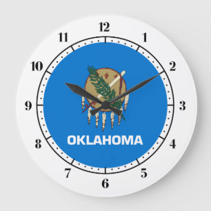 Oklahoma flagga, amerikanstatlig flagga stor klocka