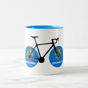 Oklahoma Flagga Cycling Två-Tonad Mugg