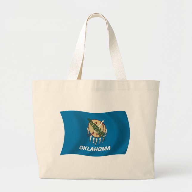 Oklahoma Flagga Förvaringsväska Jumbo Tygkasse (Framsidan)