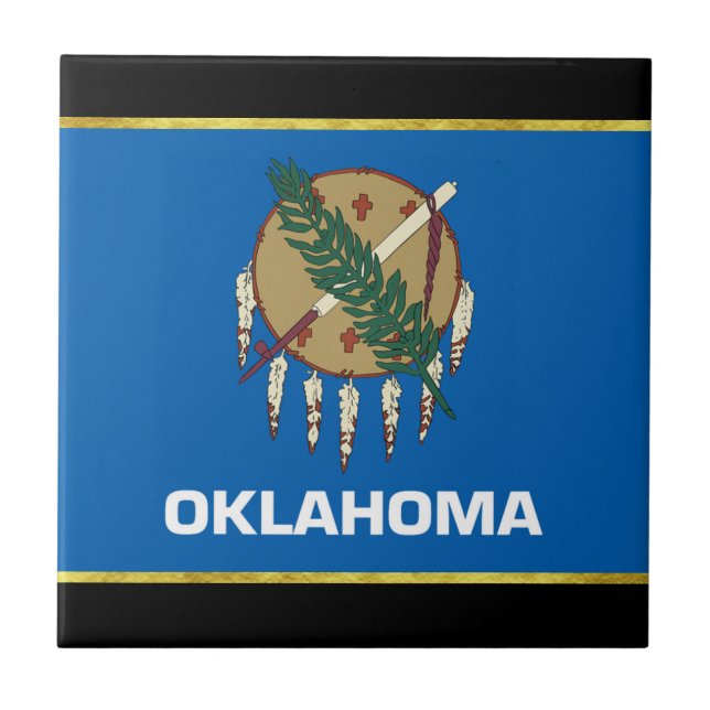 Oklahoma flagga kakelplatta (Framsidan)