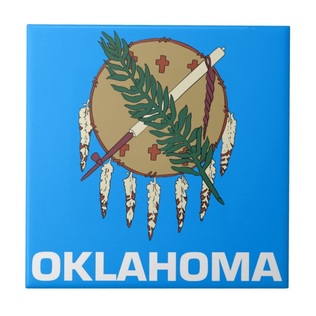Oklahoma flagga kakelplatta (Framsidan)