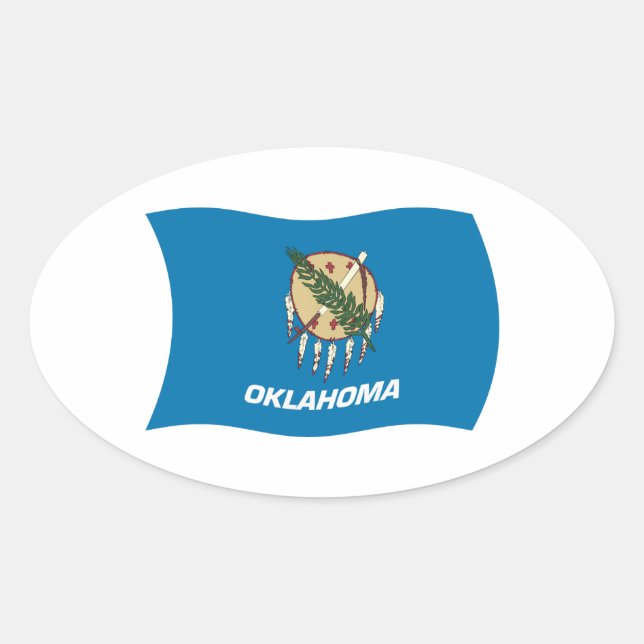 Oklahoma Flagga Klistermärke (Framsida)