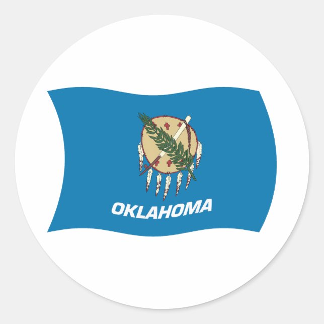 Oklahoma Flagga Klistermärke (Framsida)