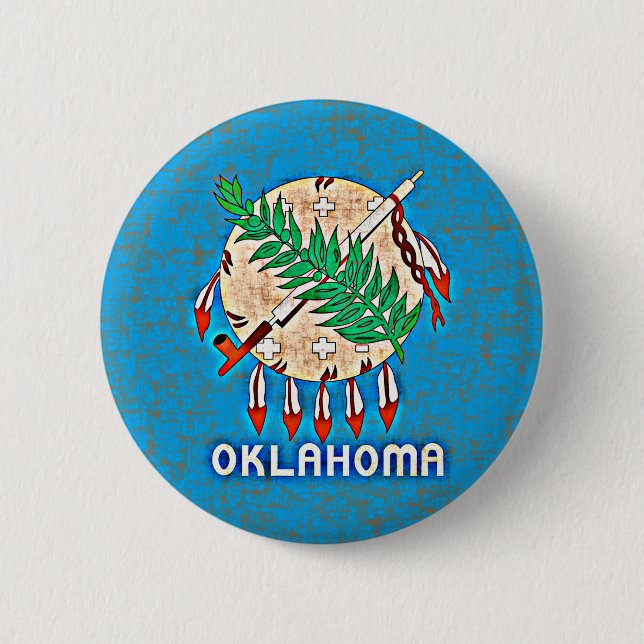 OKLAHOMA FLAGGA KNAPP (Framsida)