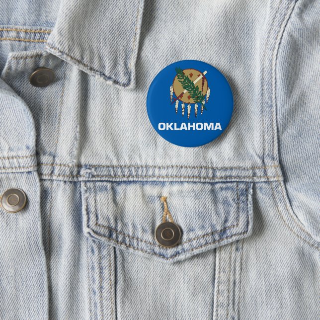 Oklahoma flagga knapp (In Situ)