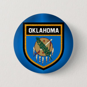 Oklahoma Flagga Knapp