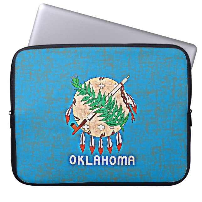 OKLAHOMA FLAGGA LAPTOP SLEEVE (Framsidan)