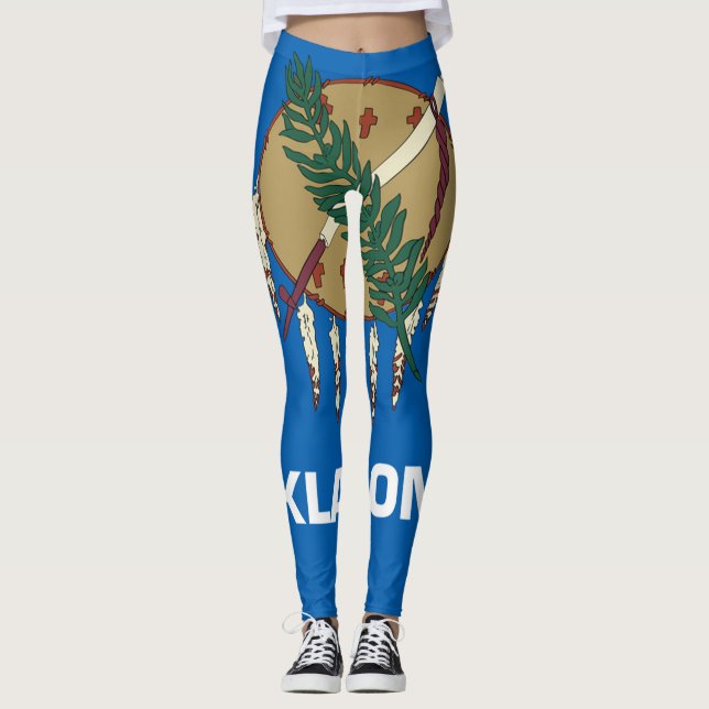 Oklahoma flagga leggings (Framsida)