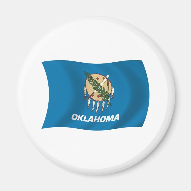Oklahoma Flagga Magnet (Framsidan)