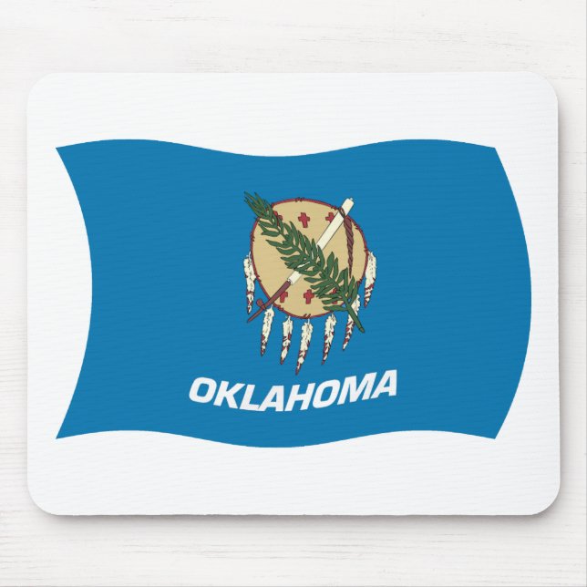 Oklahoma Flagga Mousepad Musmatta (Framsidan)