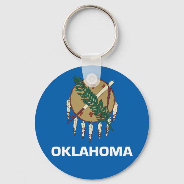 Oklahoma flagga nyckelring (Framsida)