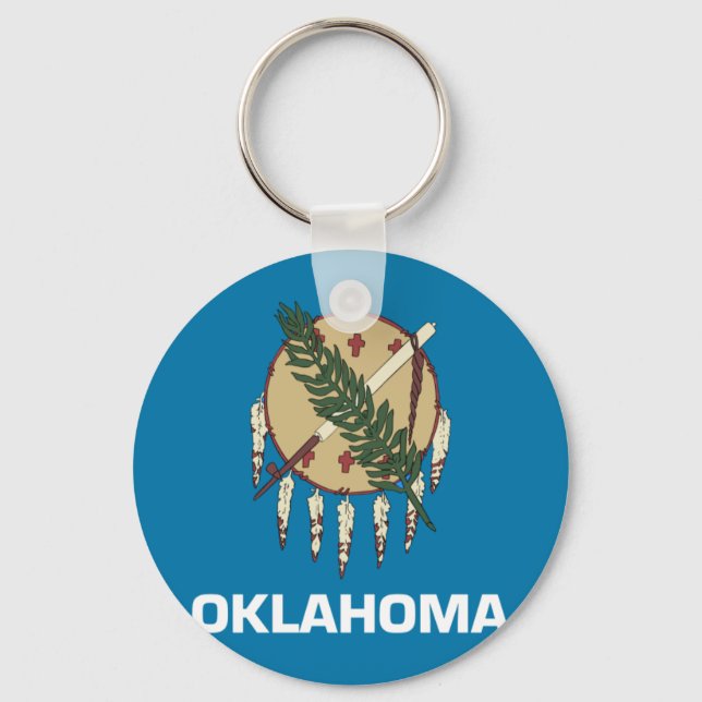 Oklahoma Flagga Nyckelring (Framsida)