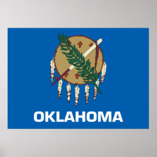 Oklahoma flagga poster